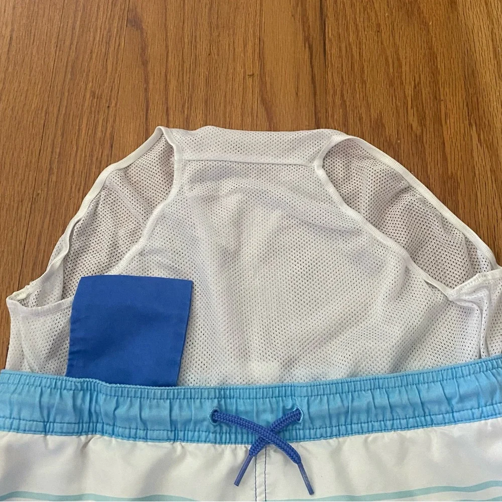 Vineyard Vines Blue and Cream Swim Trunks